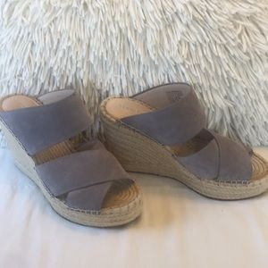Kenneth Cole Grey Suede Wedges